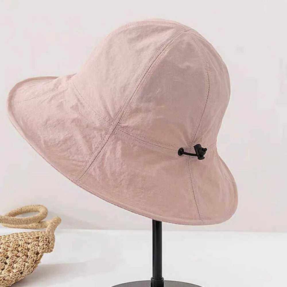 UPF 50+ Waterproof Foldable Bucket Hat UV Protection Sunscreen Fishing Hat Adjustable Wide Brim Fisherman Cap Beach