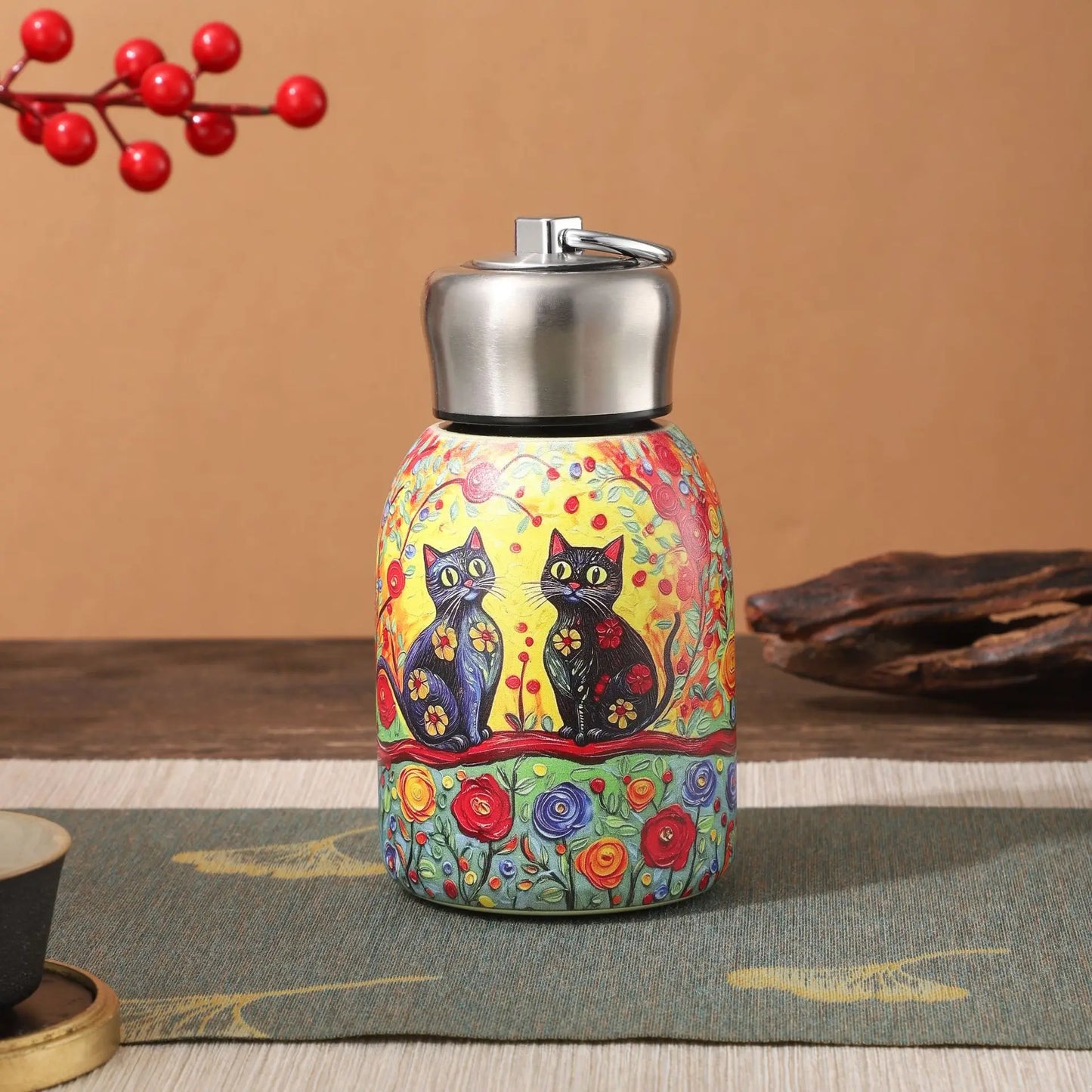 Stainless Steel Insulated Cup Home Fashion Outdoor Portable Insulated Handle Water Cup Car Simple Cup