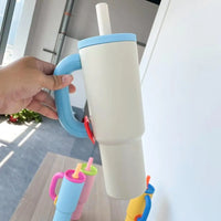 40oz stainless steel straw insulated cup 304 large capacity hot cup ice cup with handle elegant insulated coffee cup