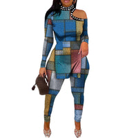 Sexy 2 Piece Sets Women Dashiki African Clothes Spring Summer New Fashion