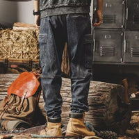 2025 New Casual Jeans for Men - Loose Fit Straight Leg Multi-Pocket Cargo Pants