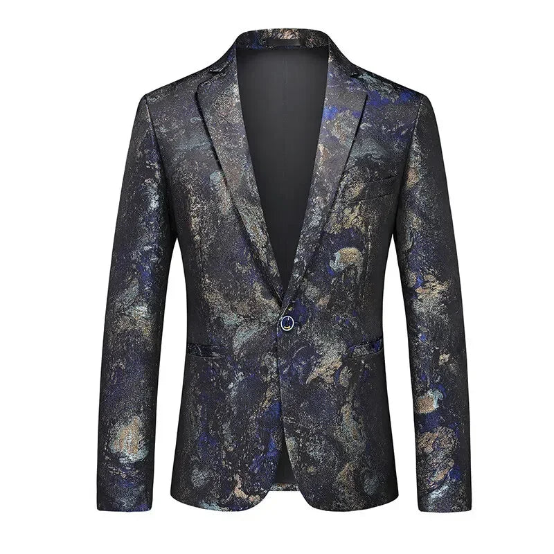 Blue Men's Blazer,Wedding Party Dress Jacket,Khaki Black White Available,Slim Fit Blazer,Asian Size M-6XL