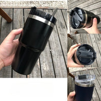 30OZ 304 Stainless Steel Insulated Cup Large Capacity Straw Coffee Travel Cup Cold and Heat Keeping Car Cup Thermos Tumbler
