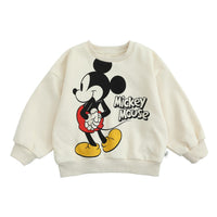 Disney Children's Sweatshirt Mickey Mouse Clothing Baby Boys Girls Long Sleeve Pullover Toddler Sweater Autumn Hoodie Clothes