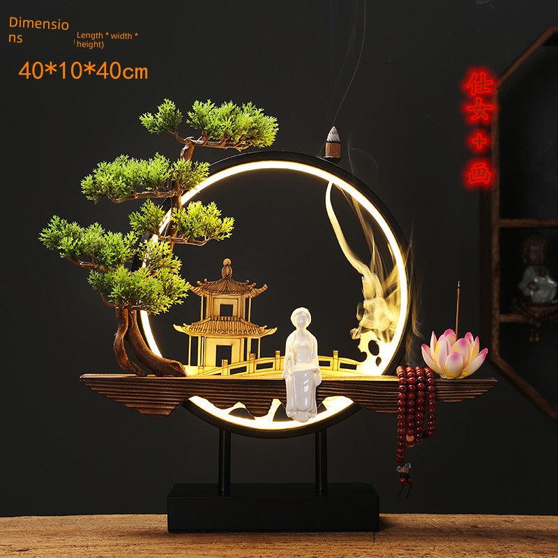 New Chinese Style Small Night Lamp Office Desk Surface Panel Opening Gift