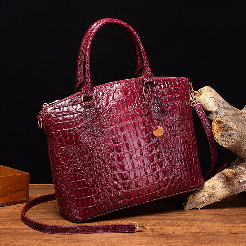 Luxury Crocodile Bag for Women High Quality PU Leather Elegant Female Handbags and Purses Shoulder Messenger Casual Tote 2022