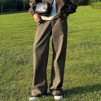 New American Casual Retro Straight Jeans for Men's Niche Loose Trousers Trendy