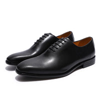 Designer Genuine Leather Mens Wholecut Oxford Shoes Luxury Brand Black Brown Dress Shoes for Business Office Formal Wear