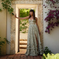 Sexy Summer Beach Dress 2025 Women Spaghetti Strap Vacation Holiday Long Dresses Elegant Ruffles Printed Vestidos Para Mujer
