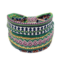 Ladies Wide Elastic Hairband with African Print Knot Sports Yoga Headband Women's Hair Accessory
