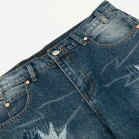 Spring Summer New Fashion Casual Hip Hop Softened Denim Straight Leg Pants High Street Men Women Loose Comfortable Jeans