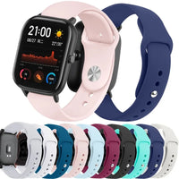 20mm/22mm Silicone band For Amazfit GTS 3/2/2e/GTS2 Mini/GTR 42mm/47mm/GTR 3/3 Pro/2/2e Sport Watch Bracelet Amazfit bip 6 strap