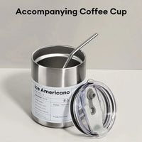 360/600ml Stainless Steel Coffee Cup Double Vacuum Insulated Cup Portable Ice American Keep Cold Coffee Mug with Lid + Straw