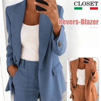 Fashionable Lapel Slim Cardigan Temperament Blazer for Women elegant suit jacket solid color spring autumn coat