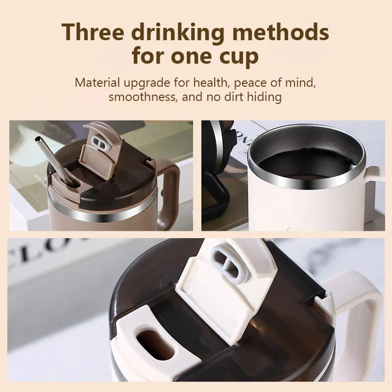 550ml Insulated Coffee Mug 304 Stainless Steel Tea Coffee Cup with Lid Spoon Tea Strainer Portable Bottle Cup For Office Travel