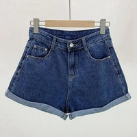 Ins Shorts Women Denim Vintage Summer Basic Simple All-match Hot Sale High Waist Leisure Ulzzang Ladies Streetwear Chic Classic
