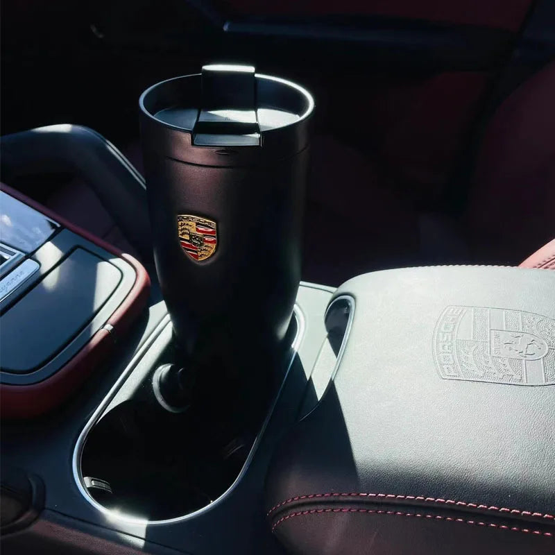 High end car stainless steel insulated cup powder pig metal gray hot and cold water cup 4S store glacier blue black