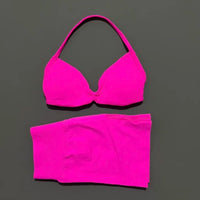 2 Piece Sport Set Women Seamless Yoga Tank Bra High Waist Scrunch Bum Gym Shorts Sets Fitness Running Workout Suit