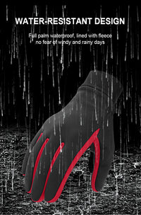 INBIKE Winter Gloves for Men Women Thermal Fleece Cycling Gloves Full Finger Touchscreen Anti-Shock Road Mountain Bicycle Gloves