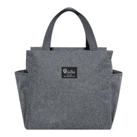1PC Insulated Lunch Bag With 2 Side Pockets Large Capacity Thermal Lunch Box Bag To School Picnic Work Insulated Freezer Bag