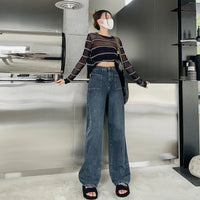 Comfortable Women's Jeans for Woman Cultivate Yourself Look Thinner Baggy Pants New Trend Y2k Clothing Denim Tear  Cowgirls