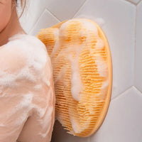 Foot & Back Scrubber Body Shower Brush Reusable Silicone Brush Foot Wash Mat Multifunction Sucker Wall Mat Foot Bathing Tool