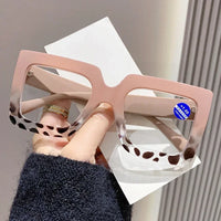 Women's Geometric Retro Transparent Glasses Suitable for Outdoor Leisure Women's Daily Life Reading Decoration Gifts Presbyopia