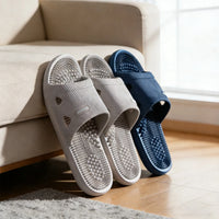 Summer Non Slip Solid Color Slippers for Men PVC material  Massage Comfortable Durable Bathroom Shoes Cool Pool