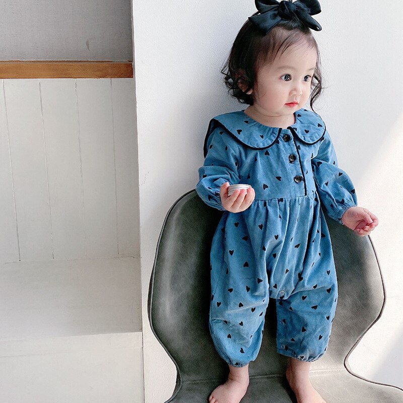 2023 Baby Jumpsuit Autumn Corduroy Romper Long Sleeve Crawler One-pieces