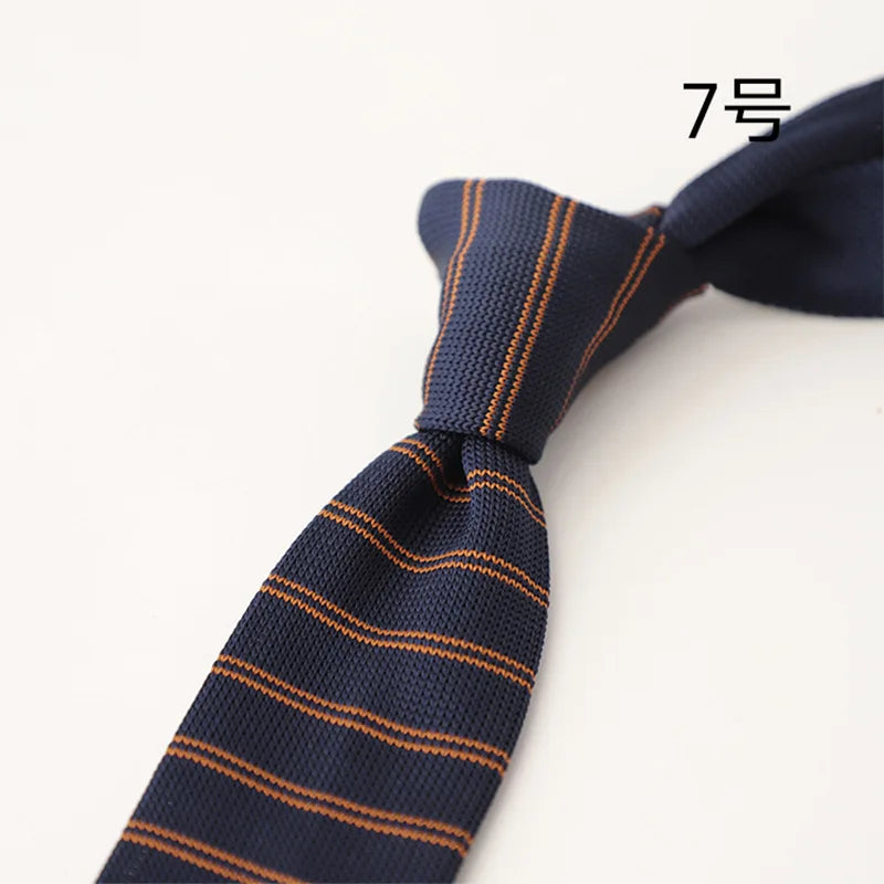 2025 New Striped Blue Neckties For Men Casual 6CM Narrow Ties Creative White Dots Neck Tie Wedding Party Accessories Cravat Gift