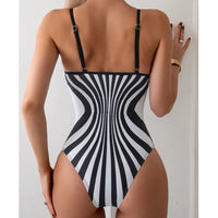 Summer Striped Sexy One-Piece Swimsuits Closed Women Swimwear Push Up Swimming Wear Body Bathing Suit Beachwear Pool Bather 2026