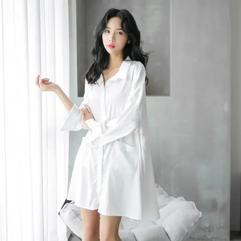 Spring Clothing White Printed Loose Pattern Women's Shirts and Blouses Top for Woman Long Sleeve Cute Elegant Tunic 2025 Novelty