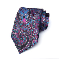 Luxury 8CM Mens Necktie Purple Color Stripes Floral Plaid Solid Dot Ties For Man Groom Neck Tie For Business Wedding Party