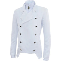 Men Gothic Blazer Double-breasted Korean Punk Small Suits New Casual Jacket Fashion Slim Gentleman Party Solid 2024 Clothing