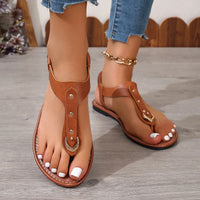Thong Sandals for Women 2025 Summer Simple Fashionable Flats Elastic Band Outdoor Beach Shoes Casual Ladies Rome Sandals