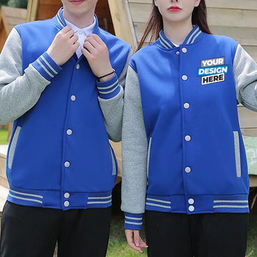 Mens Jacket Trend New Button Casual Coats Round Neck Baseball Uniform  Spring And Autumn Tide Brand Clothes Print LOGO LS-2211