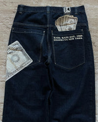 Harajuku Money Print Streetwear Jeans High Waist Wide Trouser Black Pants Streetwear Men Hip Hop Women Embroider Y2k Baggy Jeans