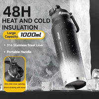 1L Insulated Water Bottle Stainless Steel Cold Hot Insulated Cup Vacuum Thermos Bottle Double Wall Flasks