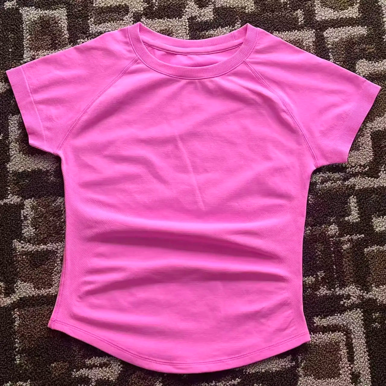 Impact L0g0DF Short Sleeve Top Women Running Sports T Shirt Summer Short Sleeve Round Neck Breathable Stretchy Gym Yoga Fitness