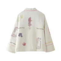 Winter new fashionable women's clothing casual elegant design sense European and American embroidered cotton jacket