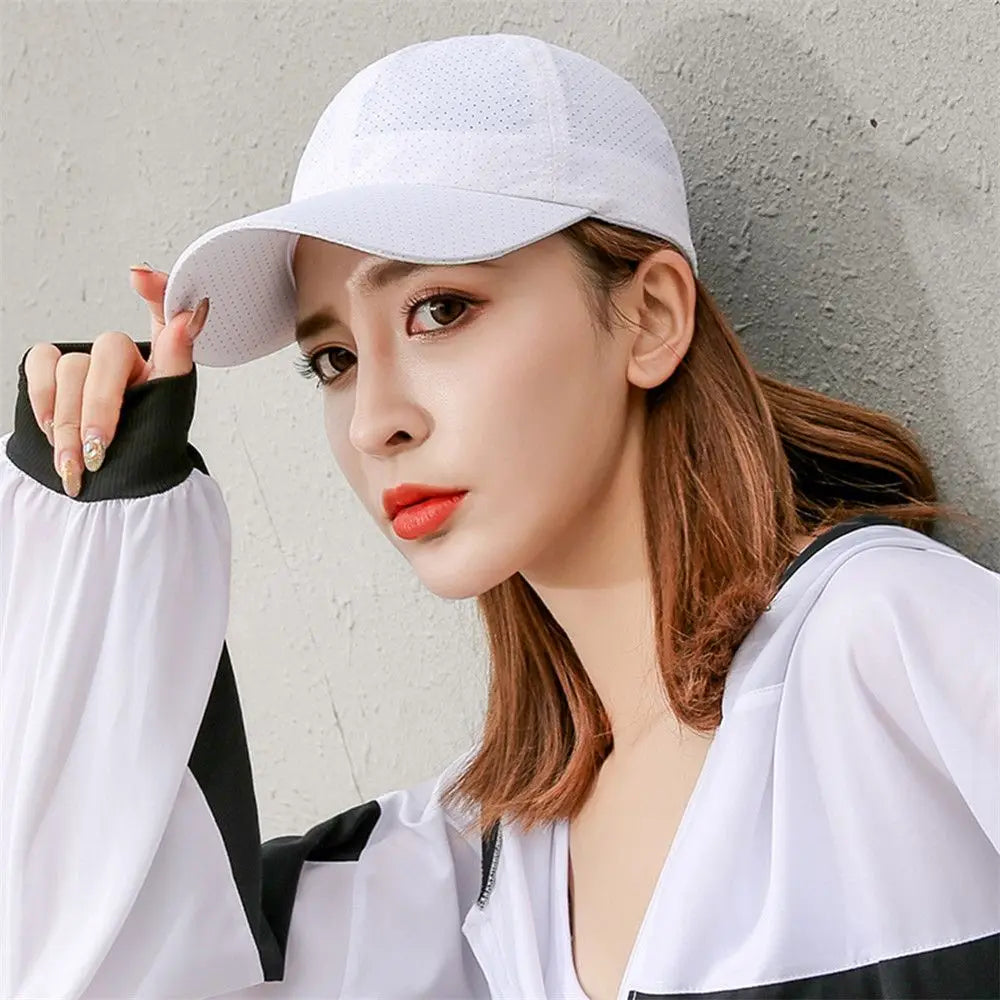 Hat Men Spring Summer Solid Color Mesh Cap Baseball Cap Women Autumn Korean Edition Sunscreen Hat Mesh Breathable Peaked Cap