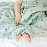 HappyFlute Baby Muslin Swaddle 100% Cotton Summer Soft Cute Print Baby Blanket 120*110CM