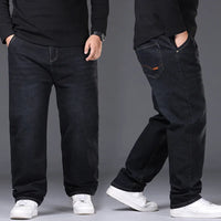 Plus Size Men's Jeans 42-50 High Stretch Denim Fabric Large Size Pants for 45-150kg Jeans Hombre Wide Leg Jeans Pantalon Homme