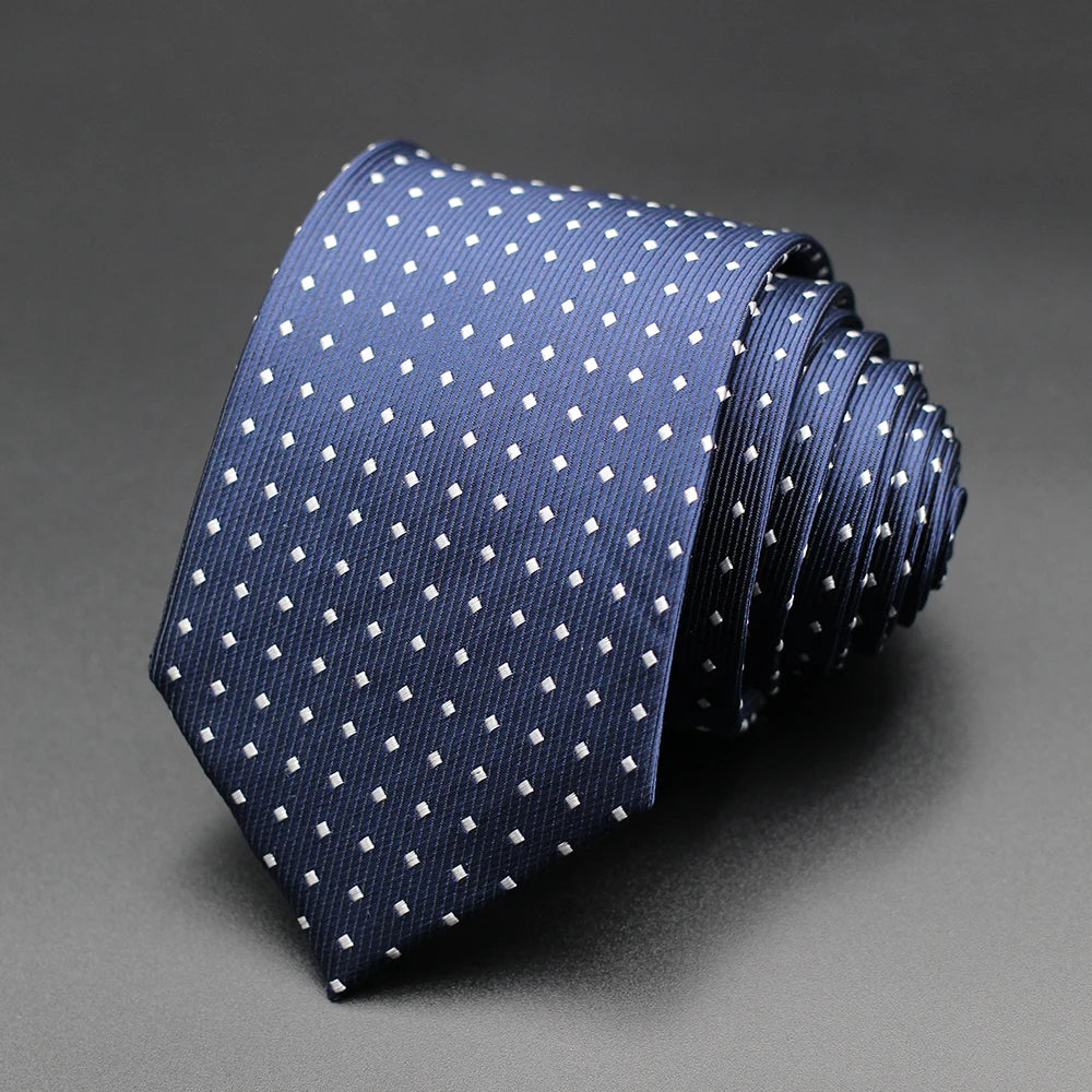 Fashion Casual Blue Red Yellow Floral Polka Dot Necktie For Men Business Gift Wedding formal Neck Ties Accessories