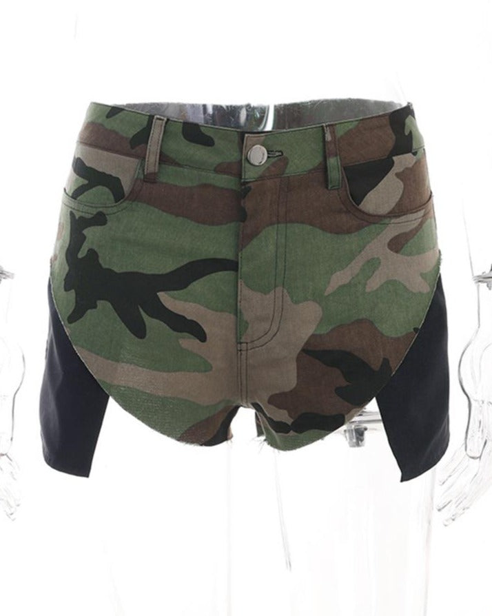 Sexy Summer Camo Printing Micro Shorts For Women 2023 Y2k Streetwear