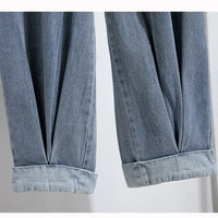 Plus Size Jeans For Women 2025 Autumn New Arrival High Elastic Waist Harem Denim Pants Korean Style Fashion Blue Jeans Woman