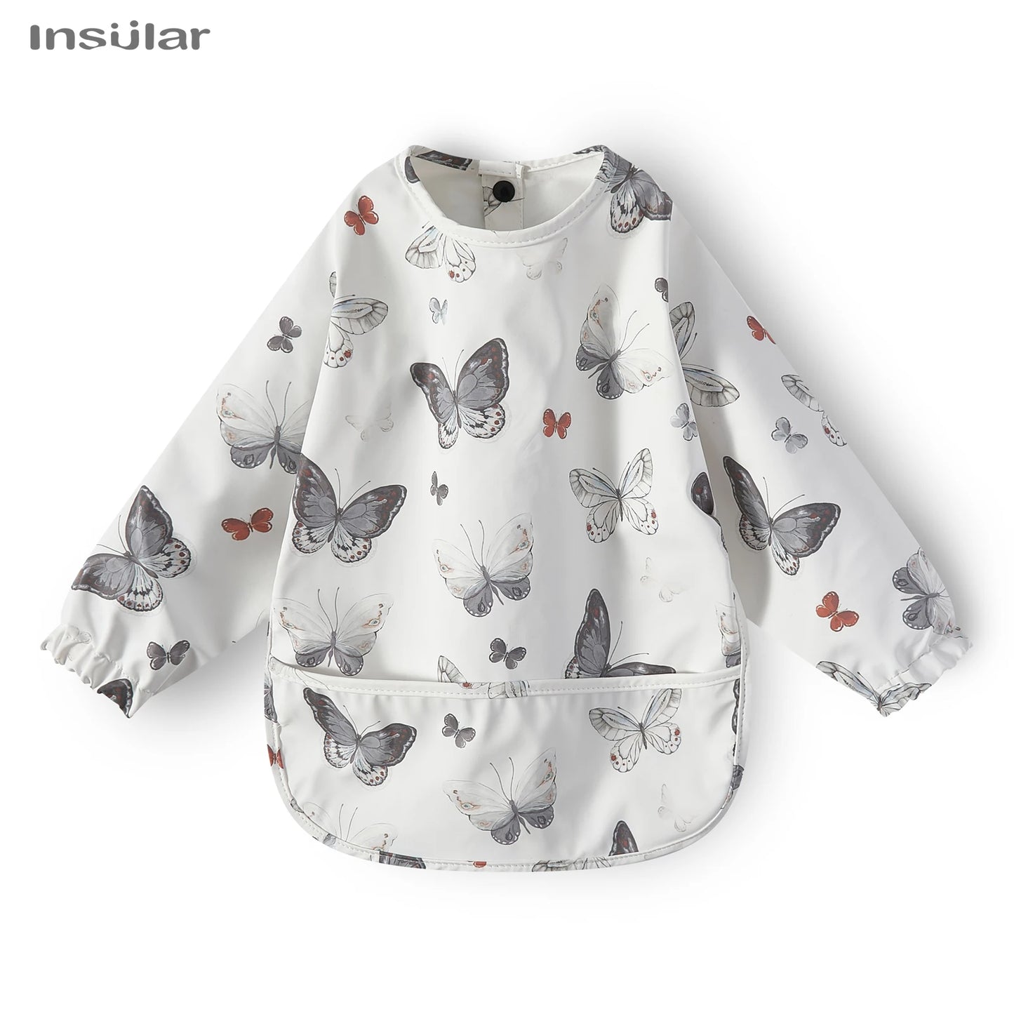 New Baby Bib with Pocket for Feeding Accessories Bibs for Children Waterproof Long Sleeve Bibs Aprons with Long Sleeve