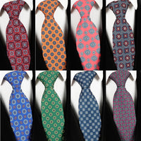 Fashion 8CM Mens Necktie Print Patterns Classic Neck Ties For Man Groom  Handfeel Polyester Necktie Business Wedding Accessories