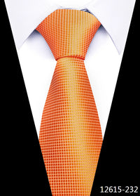 Newest Style 8 cm Necktie Man Blue Golden Striped Wedding Accessories Performance Tie Men Necktie Gravatas Fit Business
