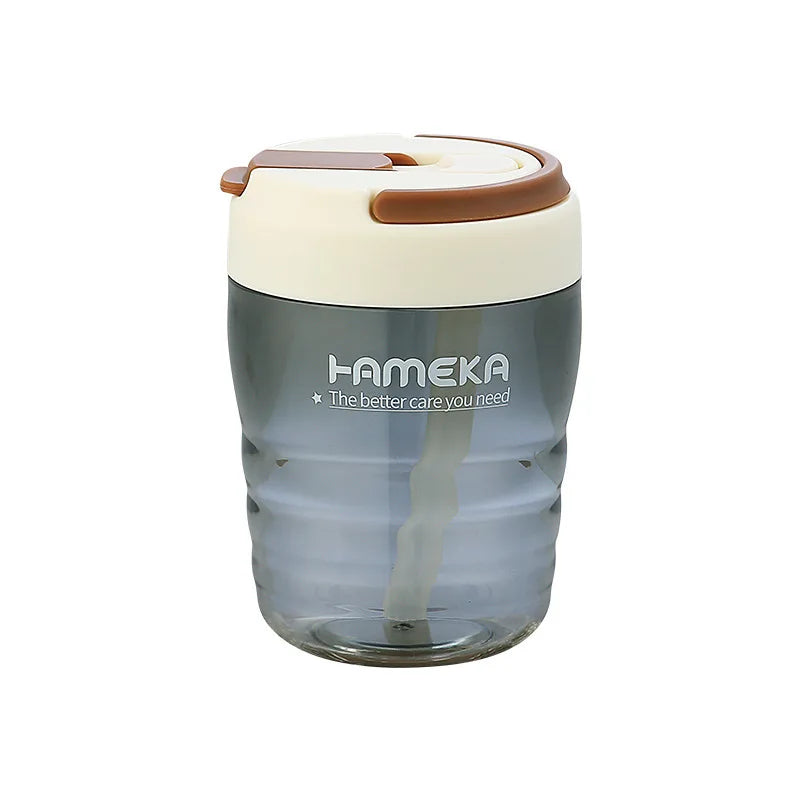Cute Insulated Straw Cup - Leakproof 18/8 Stainless Steel Mug for Students, Beach, Office, Dishwasher Safe